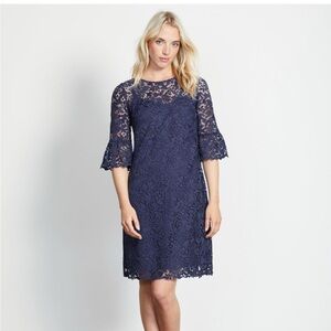 Boden Brittany Lace Blue Bell Sleeve Dress
